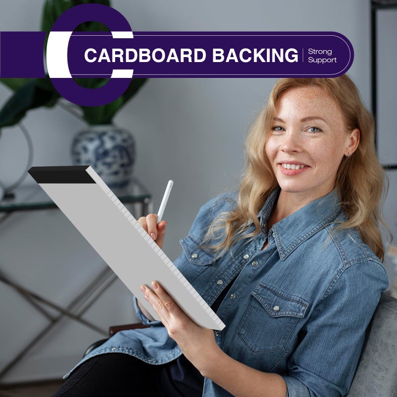 Nichela 2 Pack Legal Pads 8.5 x 11 College Ruled Note Pads 8.5 x 11 Notepads 8.5 x 11 Micro Perforated Writing Pads 8.5 x 11 Pads of Paper Lined White Paper, 50 Sheets per Notepad for Home, Office, School - Image 4